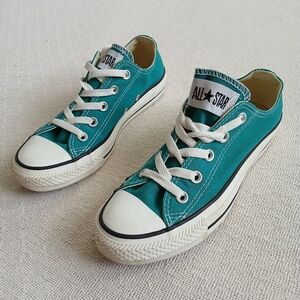converse ♡ teal all star low sneakers